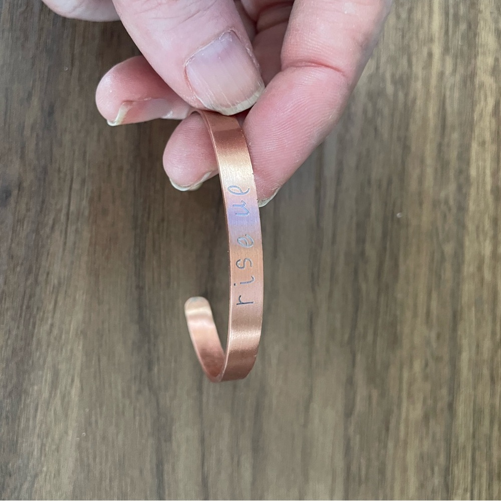 Rose gold “Rise Up” cuff - Picture 2 of 4